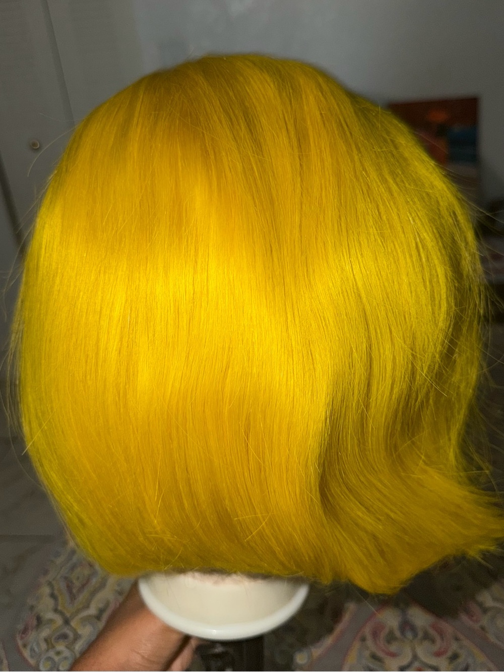 Bright Yellow Women’s Short Bob Wig - Vivid Canary
